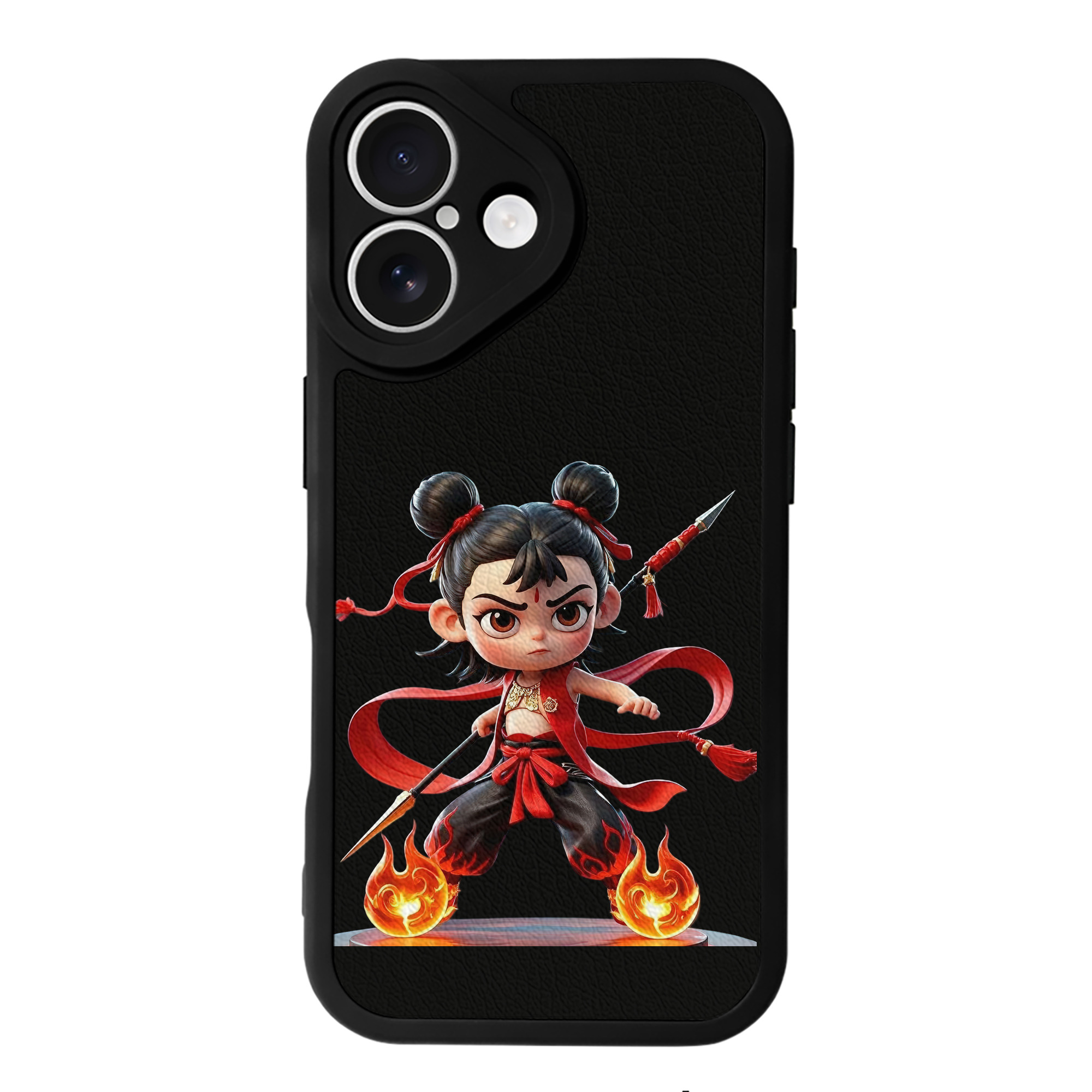 （画像用） Ne Zha 2 ナタ 魔童の大暴れ 【iPhone 16シリーズ対応】シリコンスマホケース（レザー調） 材質：シリコン
